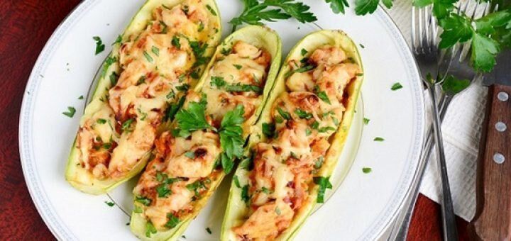 Лодочки из кабачков