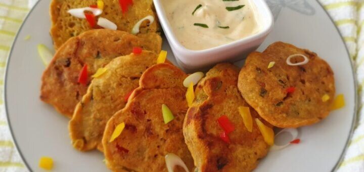 Нутовые оладьи с морским вкусом